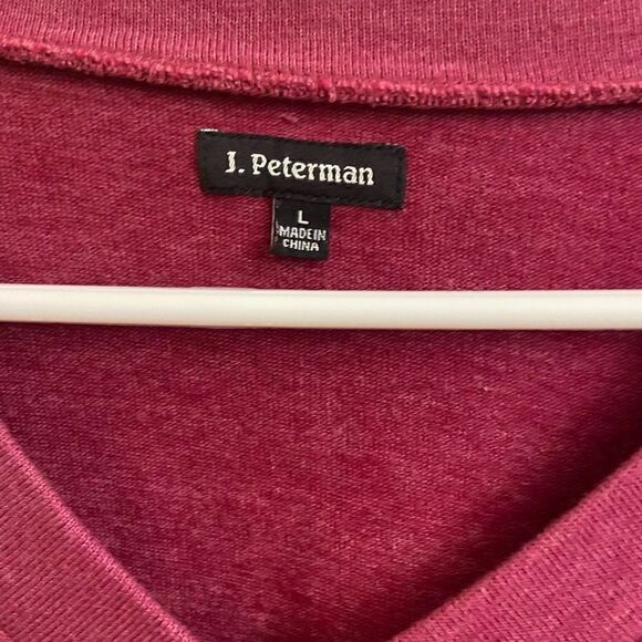 J. Peterman Burgundy V-neck Sweater Women’s Large - Picture 3 of 5